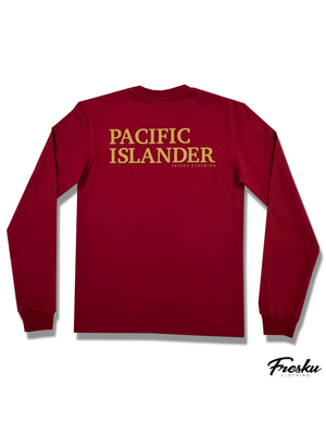 MAROON PACIFIC ISLANDER L/S