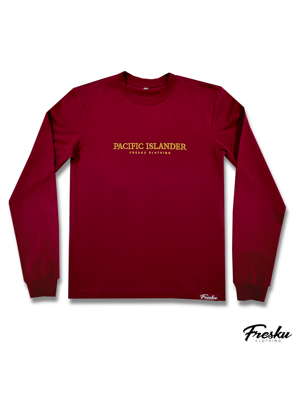 MAROON PACIFIC ISLANDER L/S