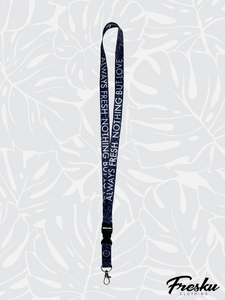 BLUE MONSTERA LANYARD