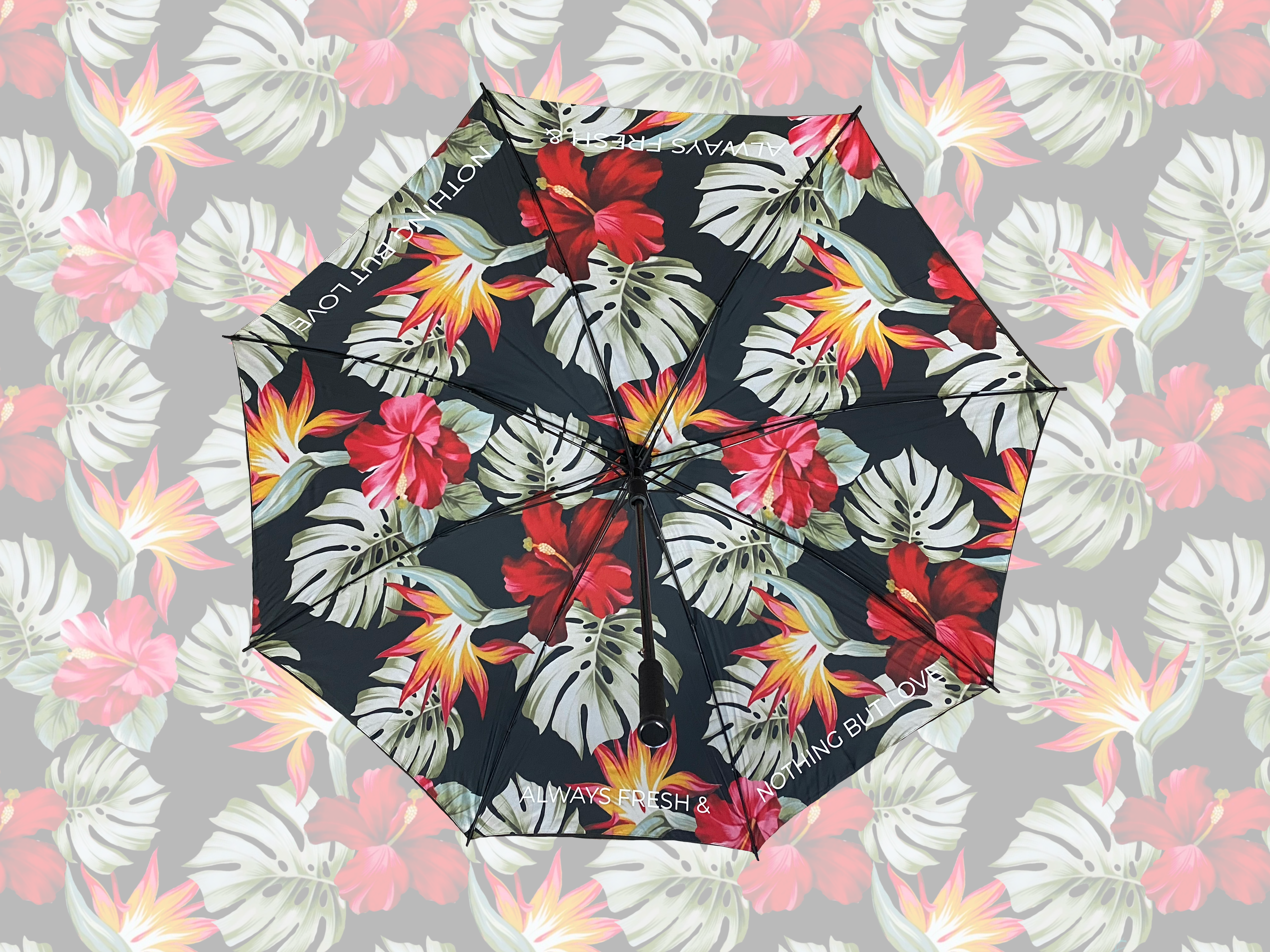 NEW "STAY FRESH" FRESKU UMBRELLAS - BLACK PARADISE