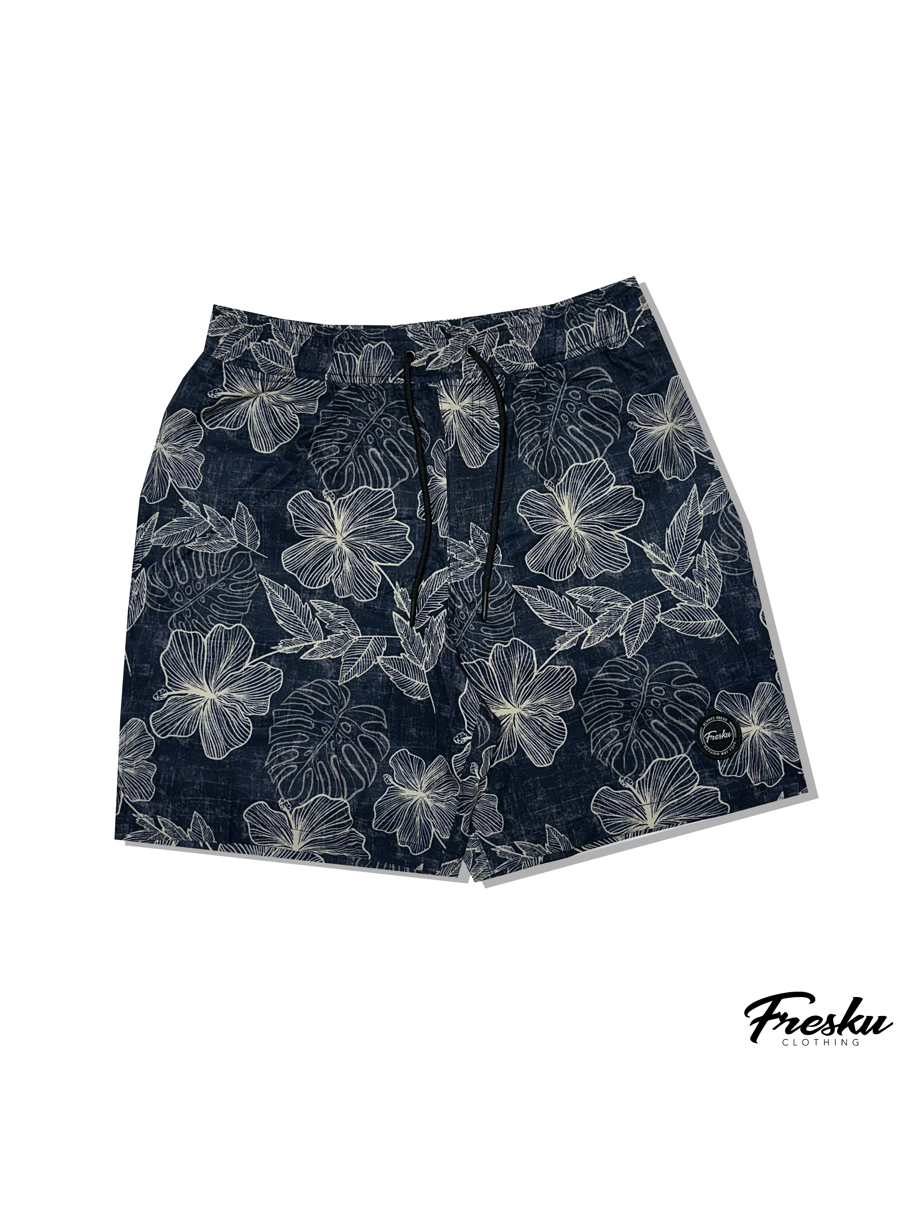 GO SHORTS - BLUE HIBISCUS