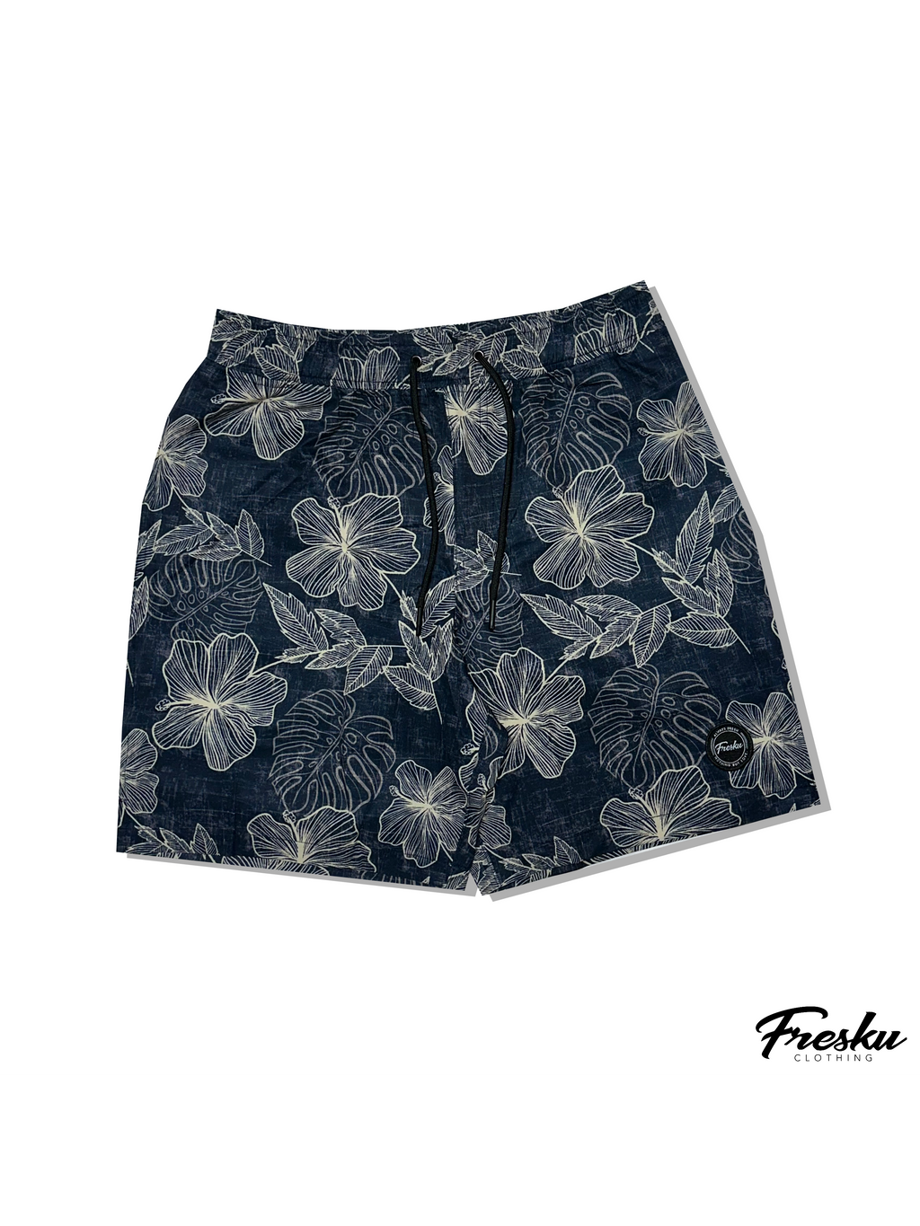 GO SHORTS - BLUE HIBISCUS